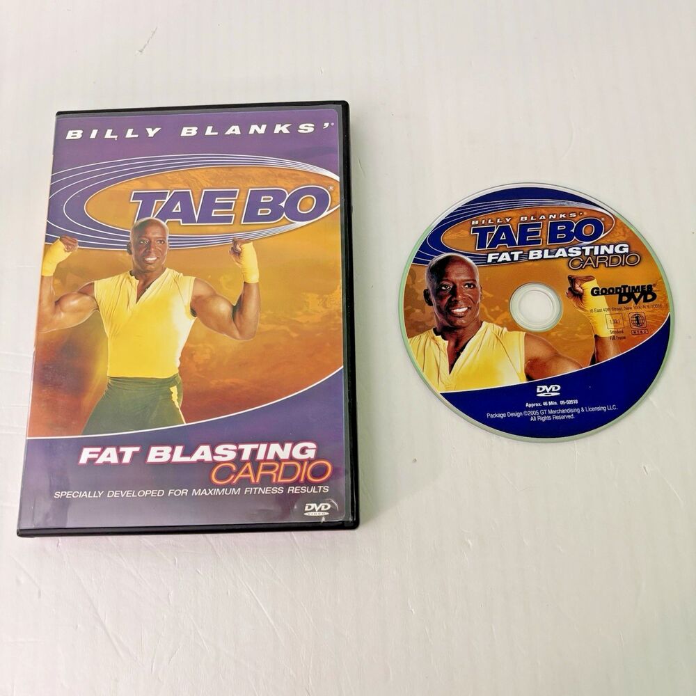 Billy Blanks Tae Bo: Fat Blasting Cardio [DVD] EUC 2005 46 Mins Workout